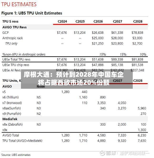 摩根大通：预计到2028年中国车企将占据西欧市场20%份额-第2张图片